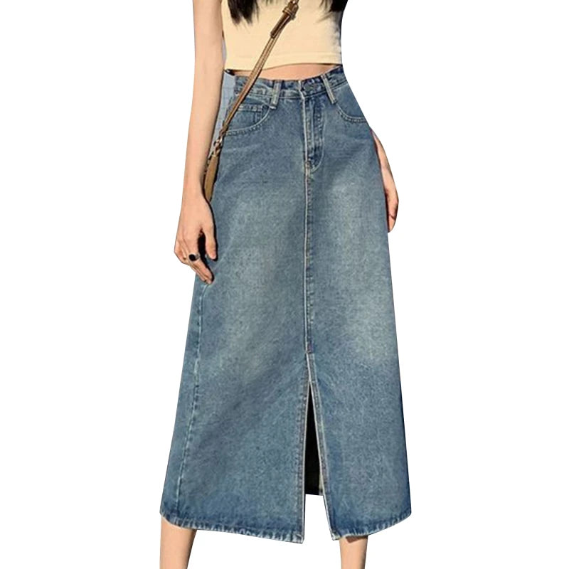 Fonkelende Zon Denim A-lijn Rok