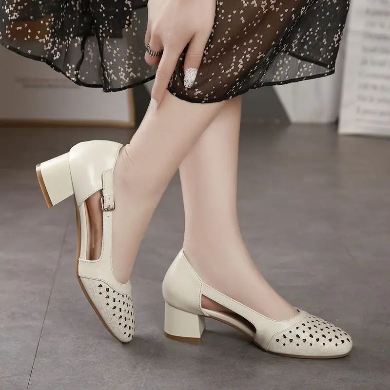 Elegant Steps Summer Leather Sandals
