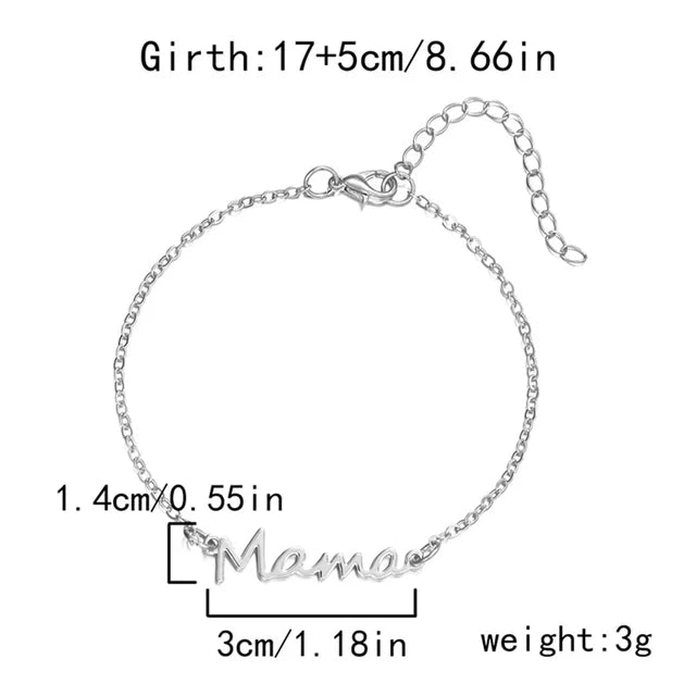 Moederliefde" Armband met Briefcharmes voor Stijlvolle Vrouwen