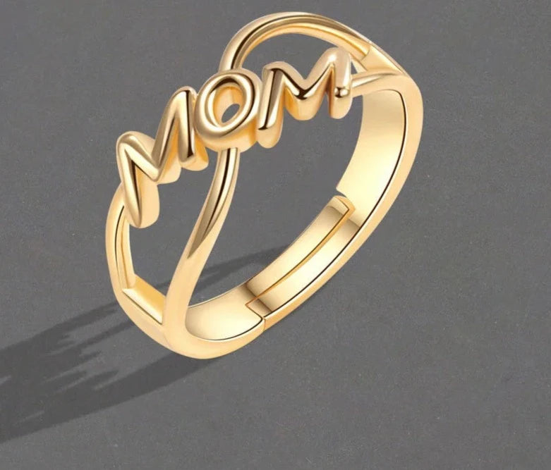 Lieve Mama" Sterling Zilveren Ring van Lucente
