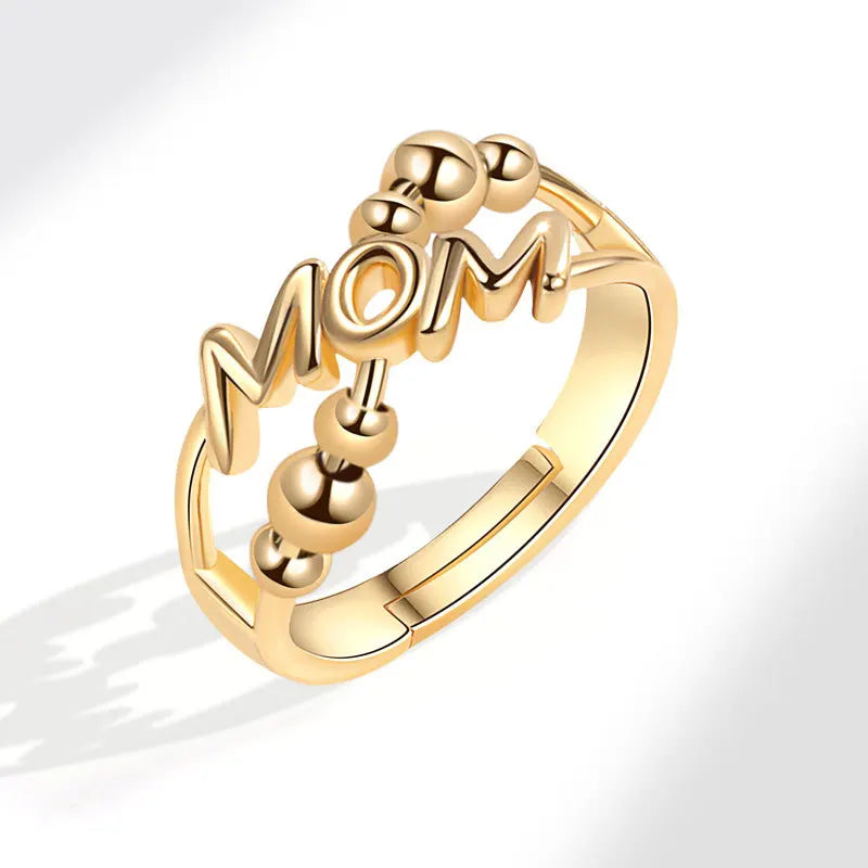 Lieve Mama" Sterling Zilveren Ring van Lucente