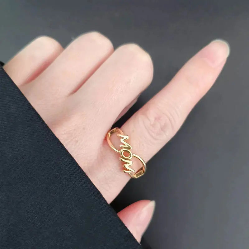 Lieve Mama" Sterling Zilveren Ring van Lucente