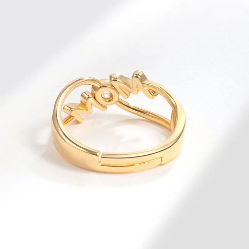 Lieve Mama" Sterling Zilveren Ring van Lucente