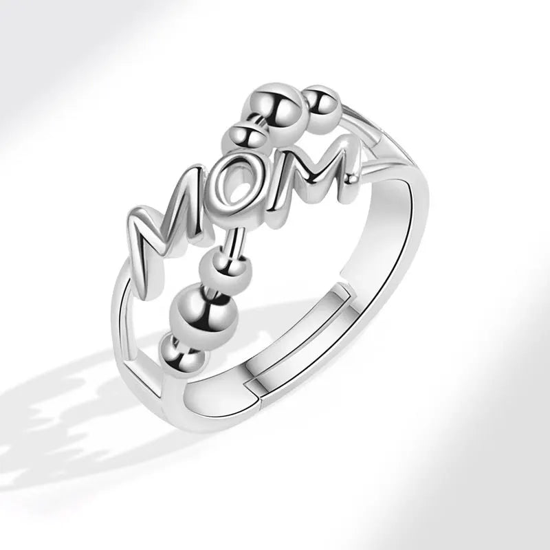 Lieve Mama" Sterling Zilveren Ring van Lucente