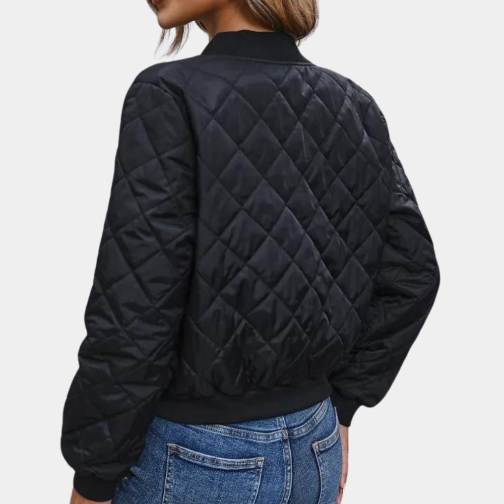 Loredana | Winterbommenwerper con zip completa e dettagli sulla costa