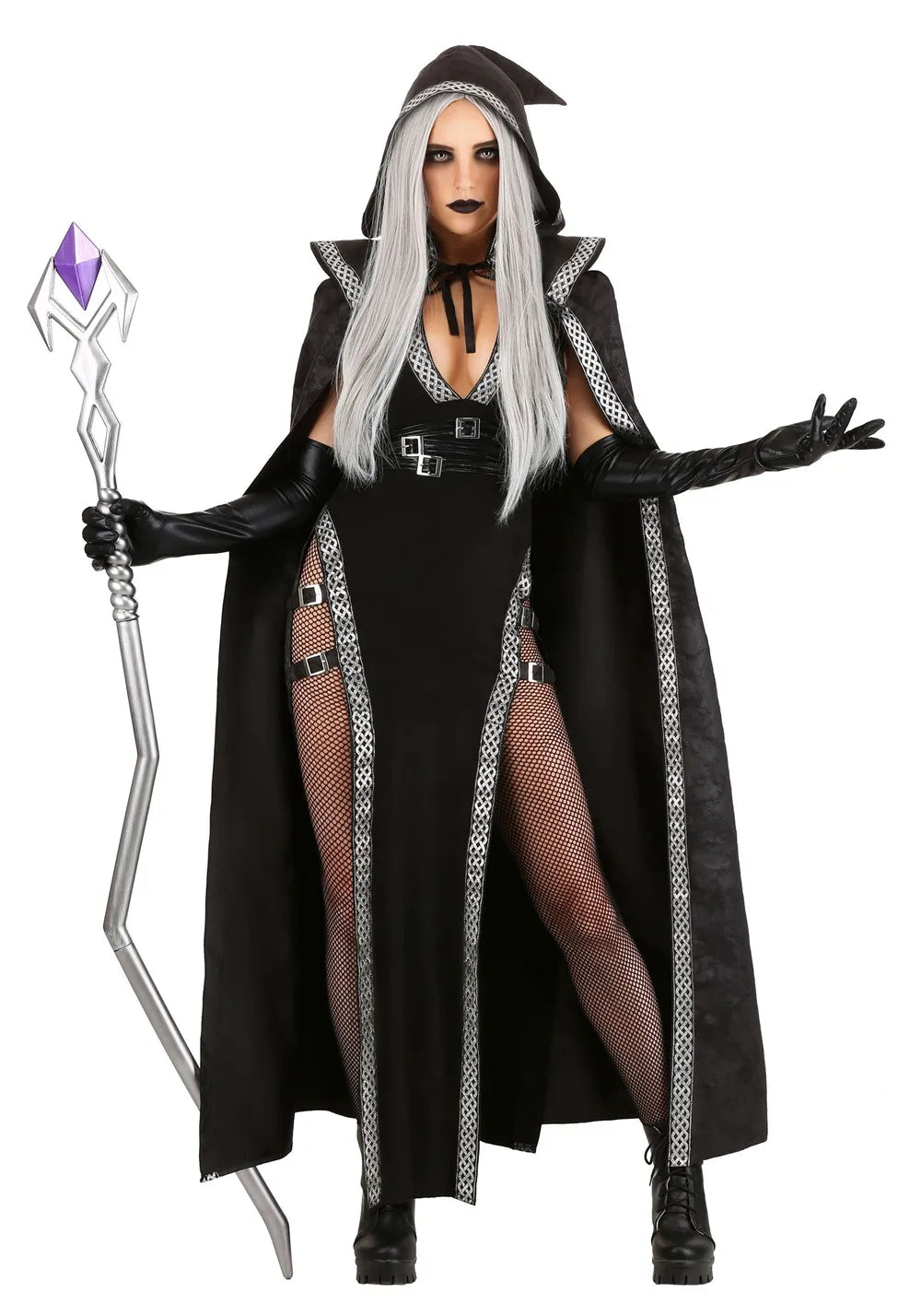 Lorenza | Gothic Wizard kostuummouwen maxi -jurk