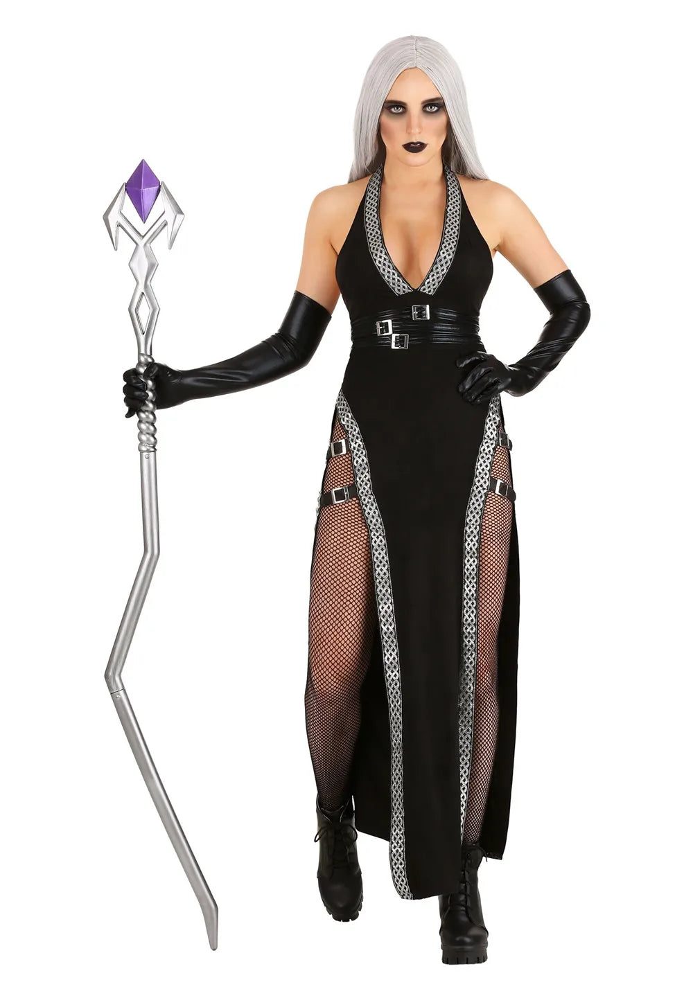 Lorenza | Gothic Wizard kostuummouwen maxi -jurk