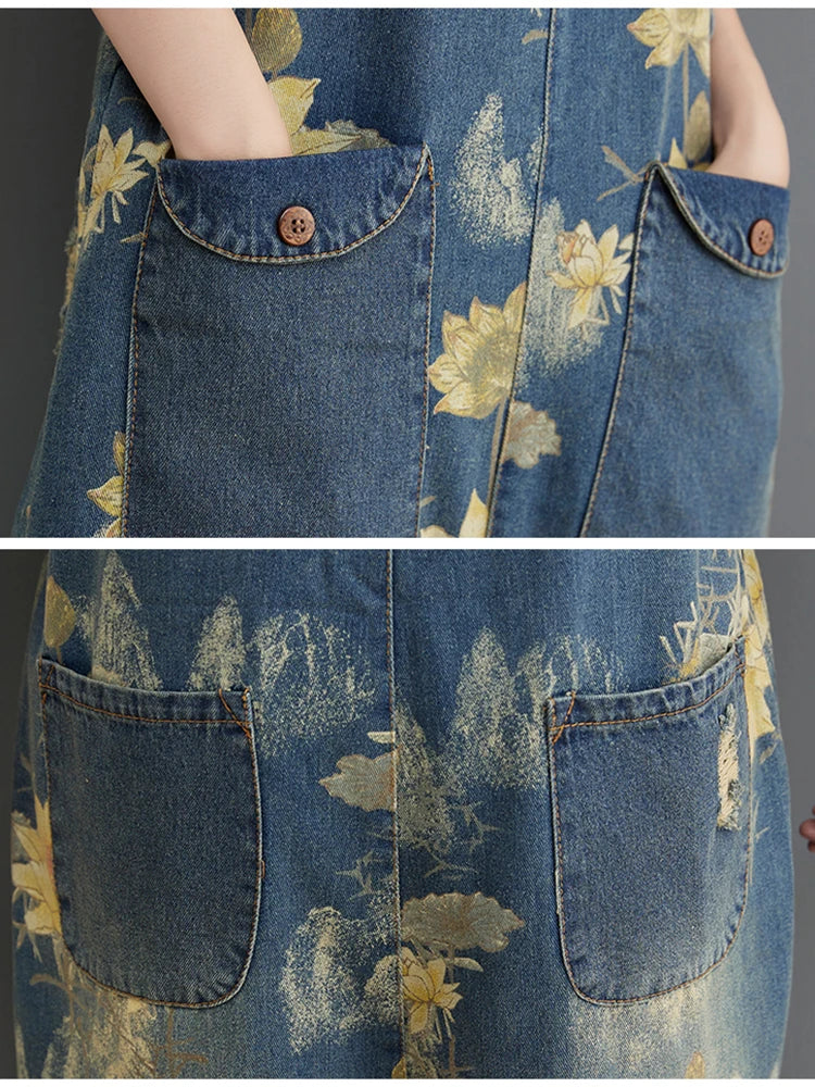 Summer Denim Jumpsuit for Women