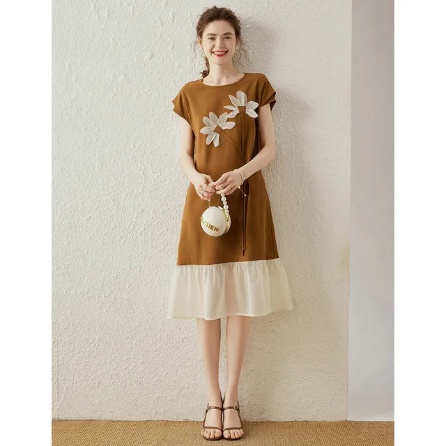 Louis Yao Zomerjurk met 3D Bloemenprint