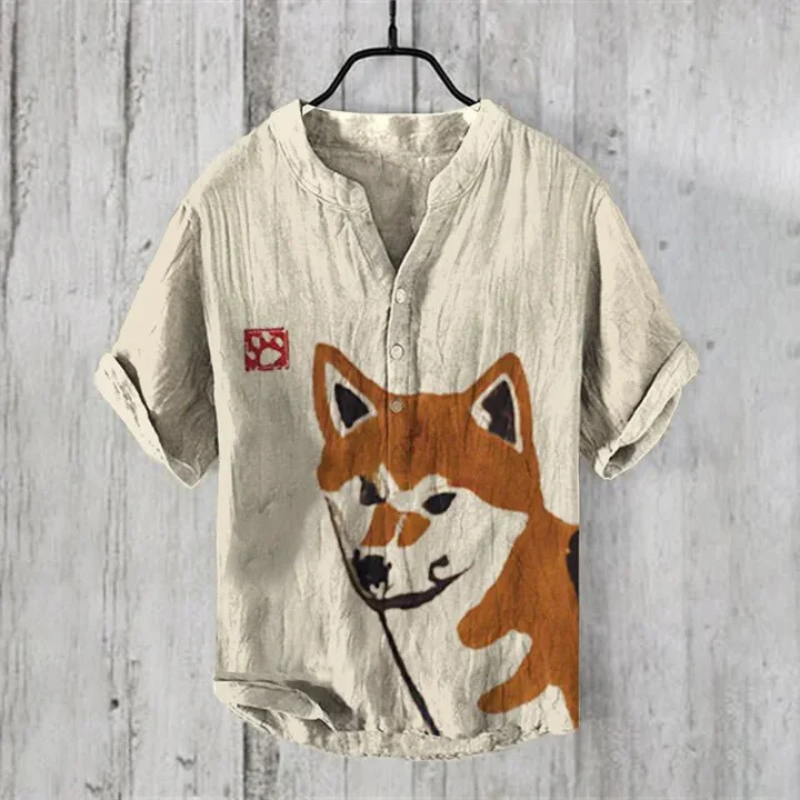 Lucas | Overhemd met kattenprint