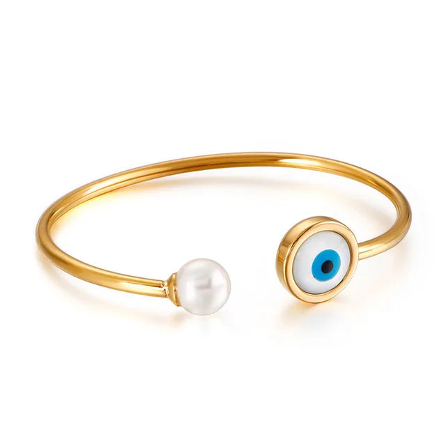 FortunaGlow Turkish Evil Eye Charm Bracelet