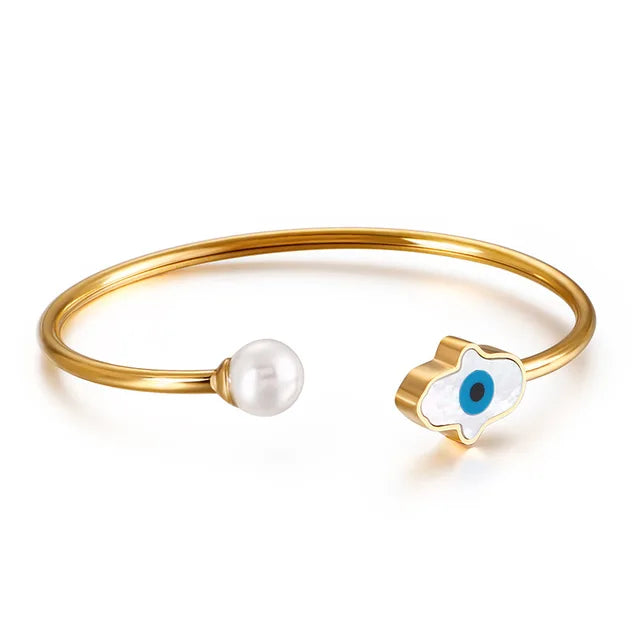 FortunaGlow Turkish Evil Eye Charm Bracelet