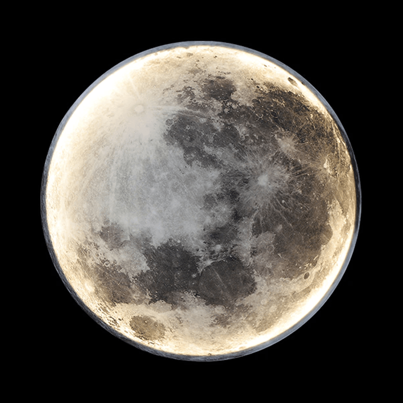 LunaGlow Magische Maanlamp: Deze sfeervolle muurverlichting in de vorm van de maan brengt een betoverende uitstraling in elke kamer. Het zachte licht van de lamp creëert een rustgevende, dromerige sfeer die ideaal is voor ontspanning. Perfect voor moderne interieurs en slaapkamers.