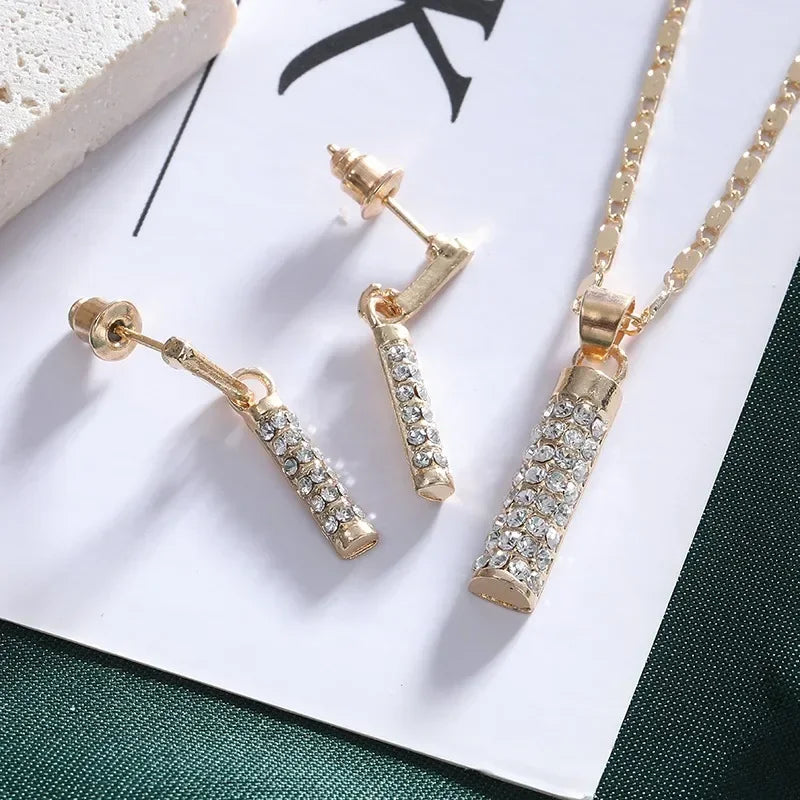 Stunning Diamond Stars Luxury Fashion Jewelry Set