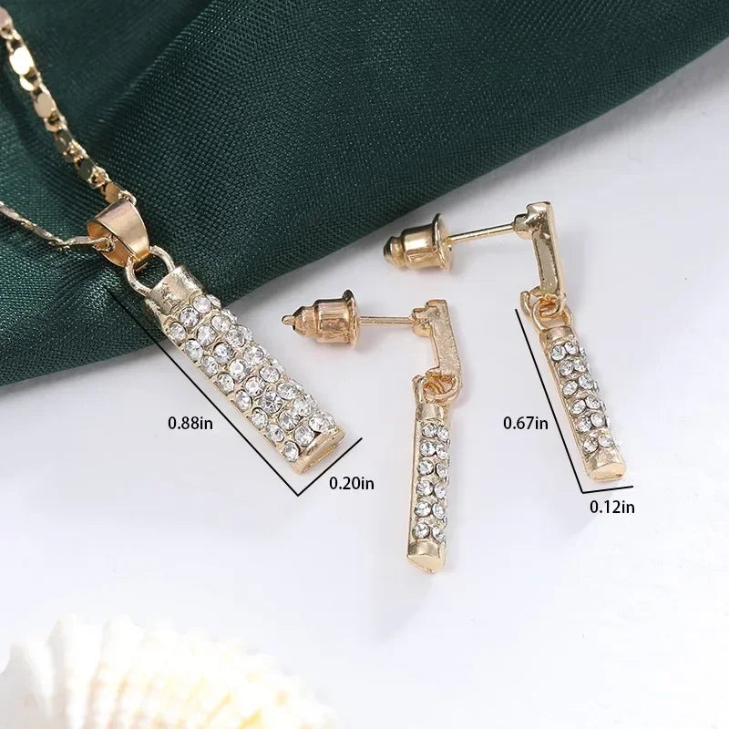 Stunning Diamond Stars Luxury Fashion Jewelry Set