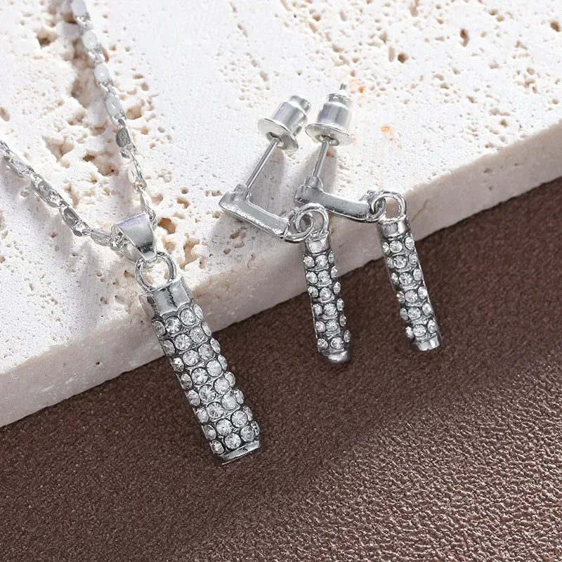 Stunning Diamond Stars Luxury Fashion Jewelry Set