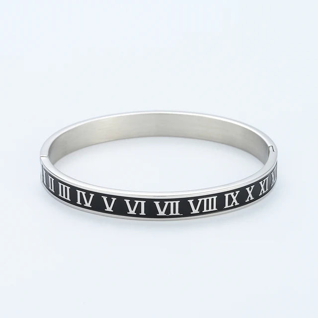 Golden Glow Luxury Stainless Steel Roman Bracelet