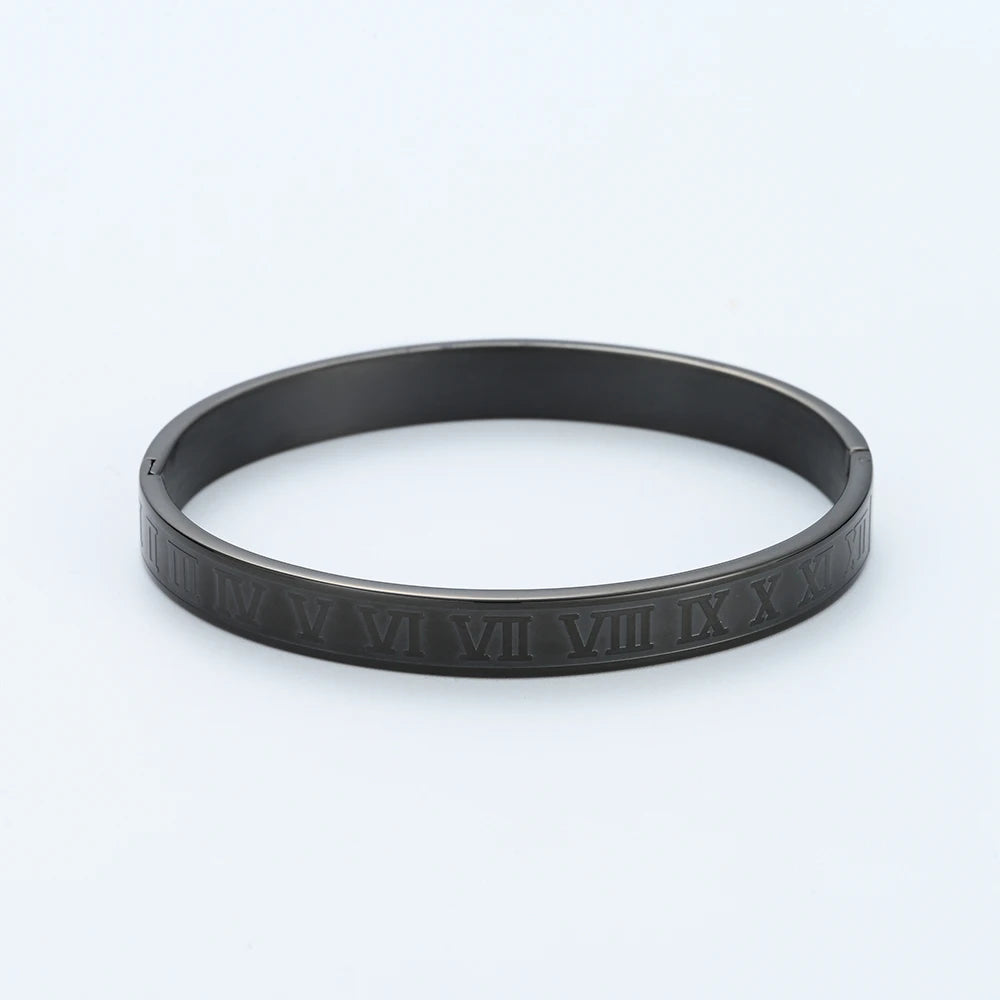 Golden Glow Luxury Stainless Steel Roman Bracelet