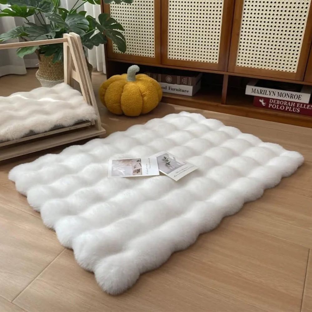 Luxe Flauschige Tapijt met Blazenstructuur