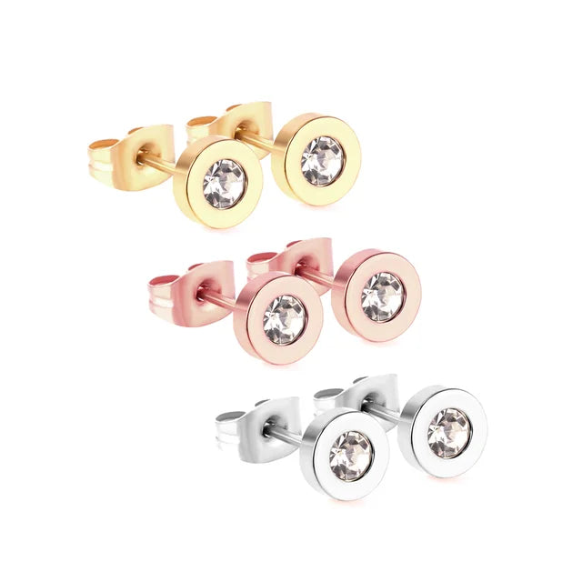 GLuxusteel Edelstahl Kugelohrring Set