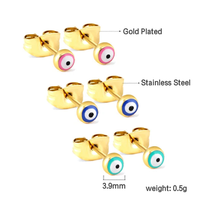 GLuxusteel Edelstahl Kugelohrring Set