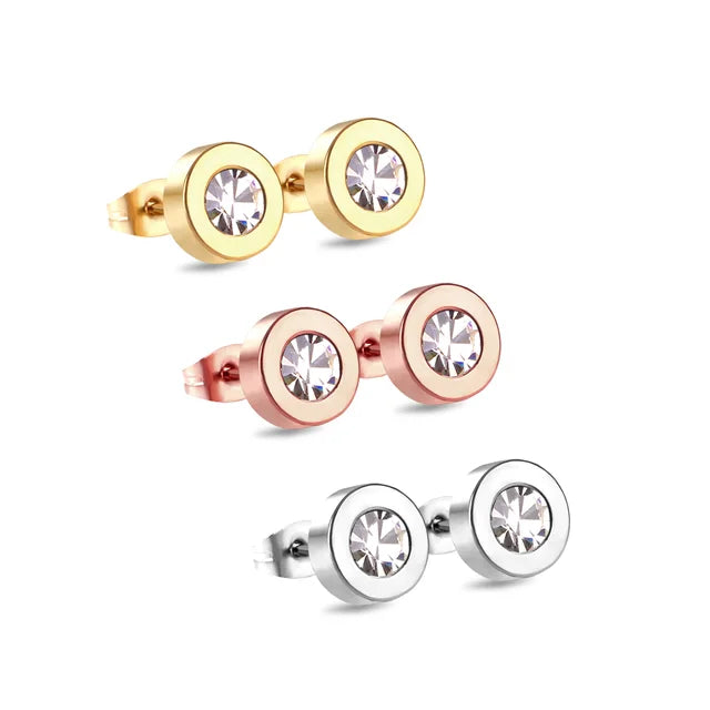 GLuxusteel Edelstahl Kugelohrring Set