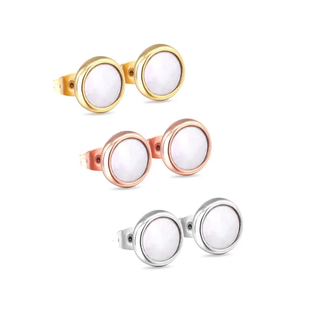 GLuxusteel Edelstahl Kugelohrring Set