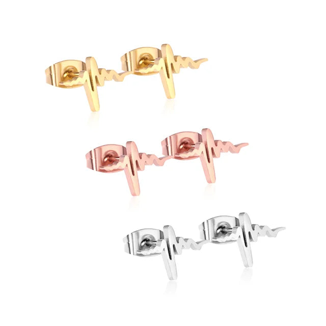 GLuxusteel Edelstahl Kugelohrring Set
