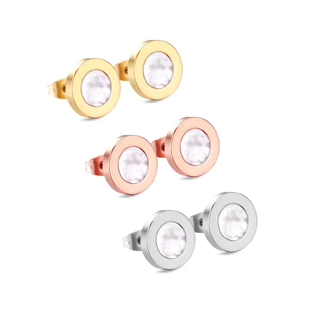 GLuxusteel Edelstahl Kugelohrring Set