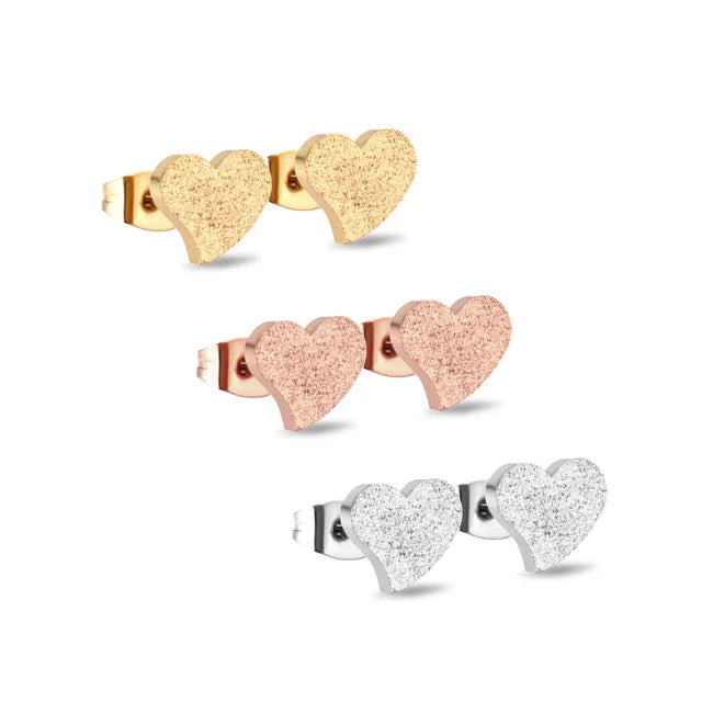 GLuxusteel Edelstahl Kugelohrring Set