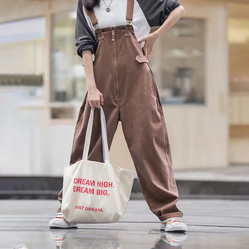 Stylish Steps Vintage Wash Overalls for Women
