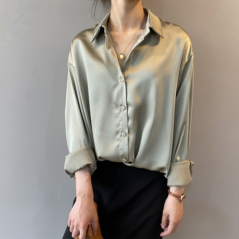 Marie | Zijden blouse vintage blouse