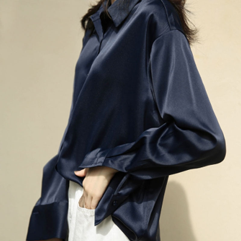 Marie | Zijden blouse vintage blouse