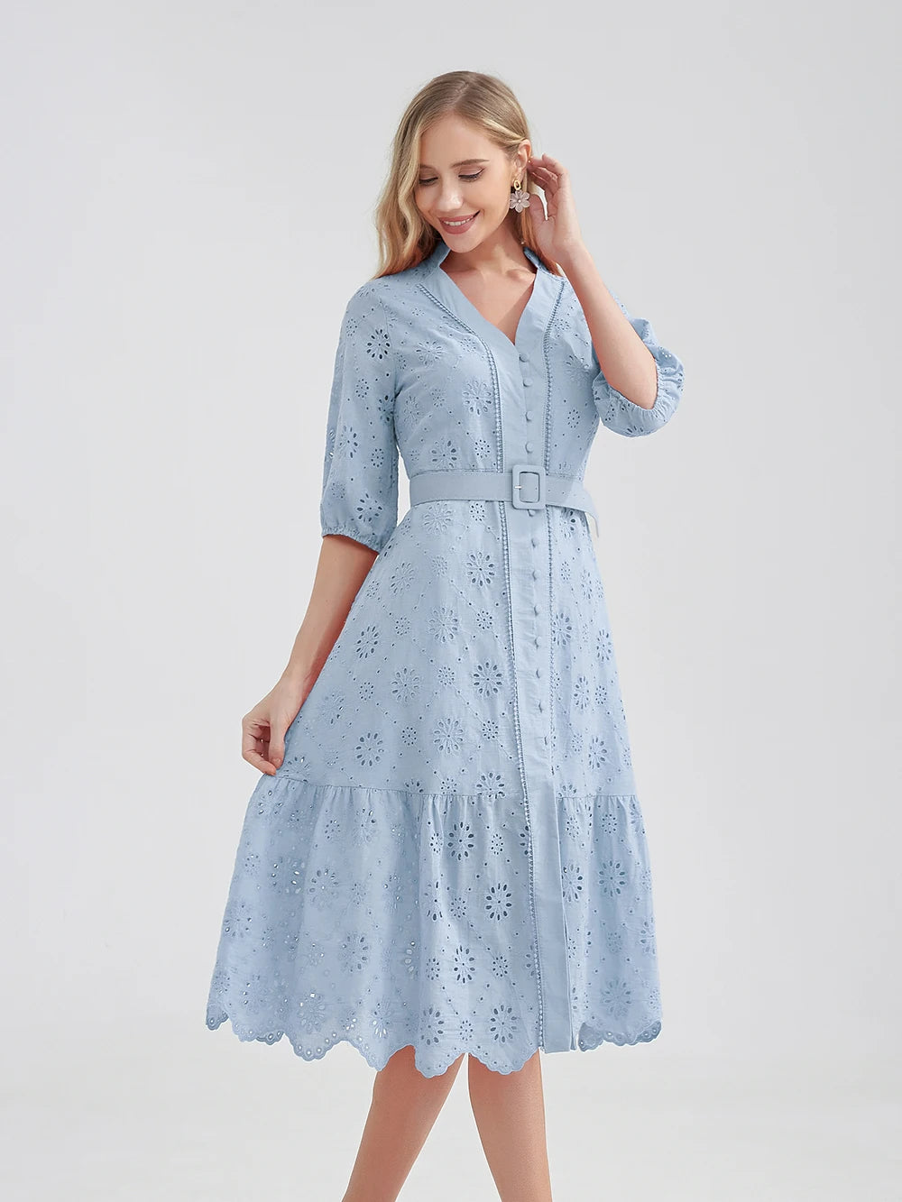 Sunny Dawn Summer Dress ClearSky