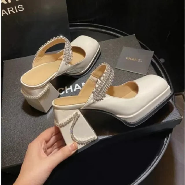 Elegante Mary Jane Sandalen met Dikke Hak