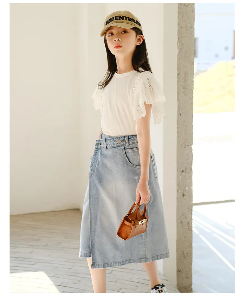 Sparkling Sun Girls Cowboy Half Skirt