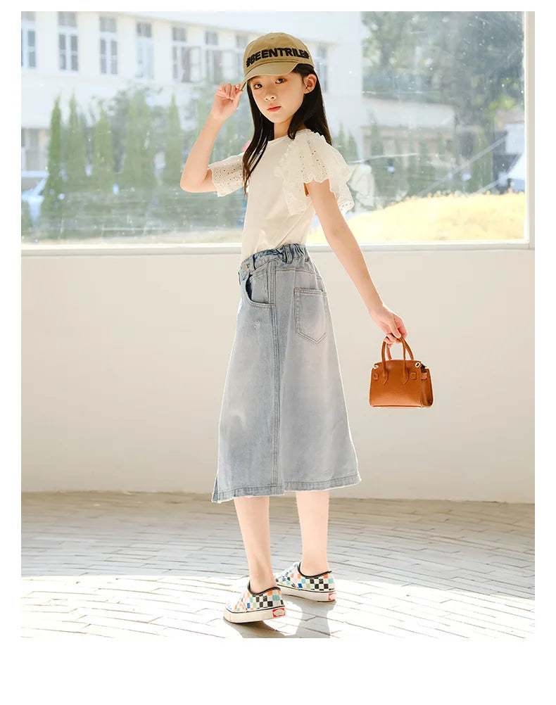 Sparkling Sun Girls Cowboy Half Skirt