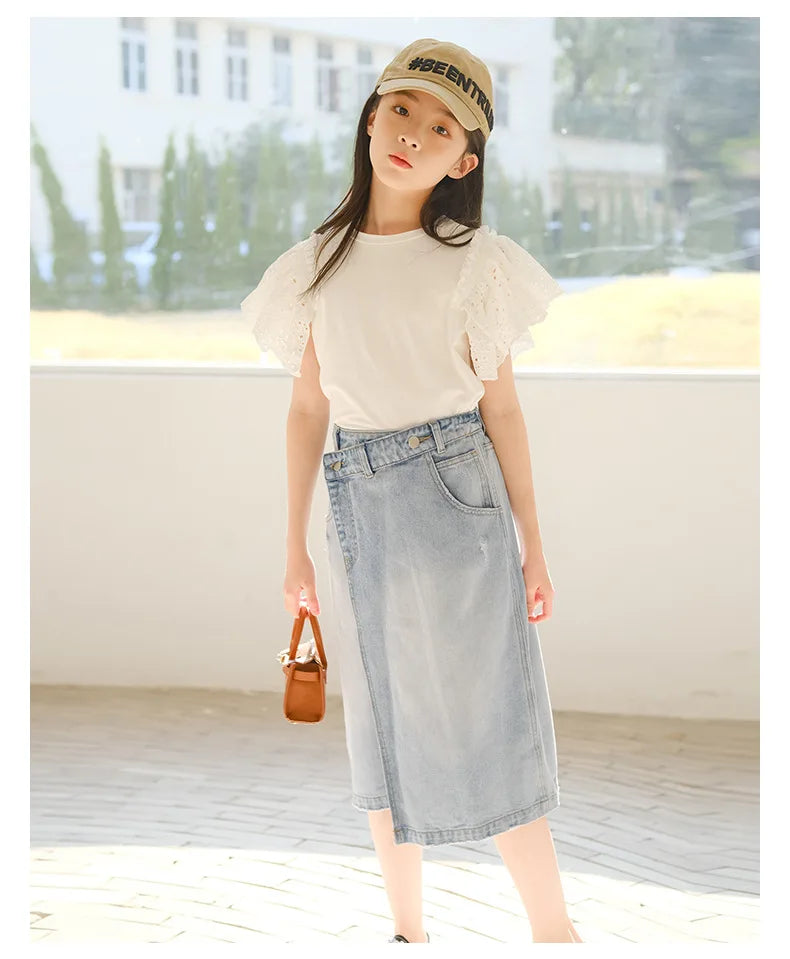 Sparkling Sun Girls Cowboy Half Skirt