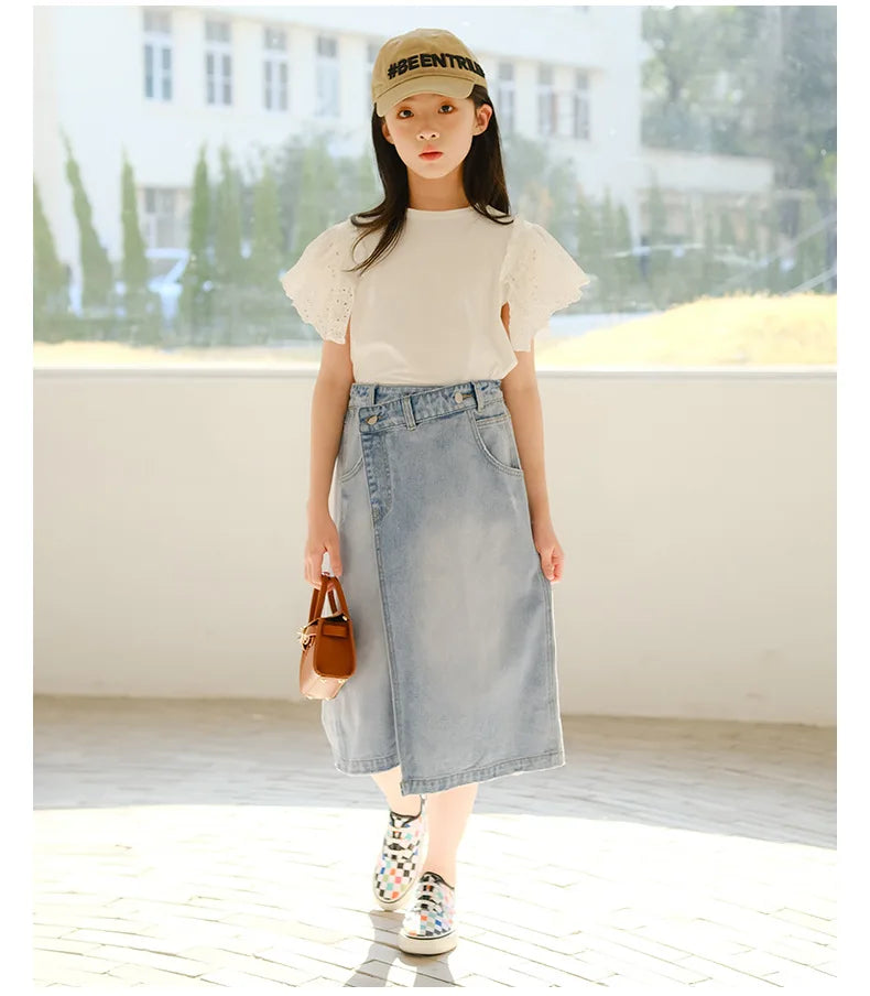 Sparkling Sun Girls Cowboy Half Skirt