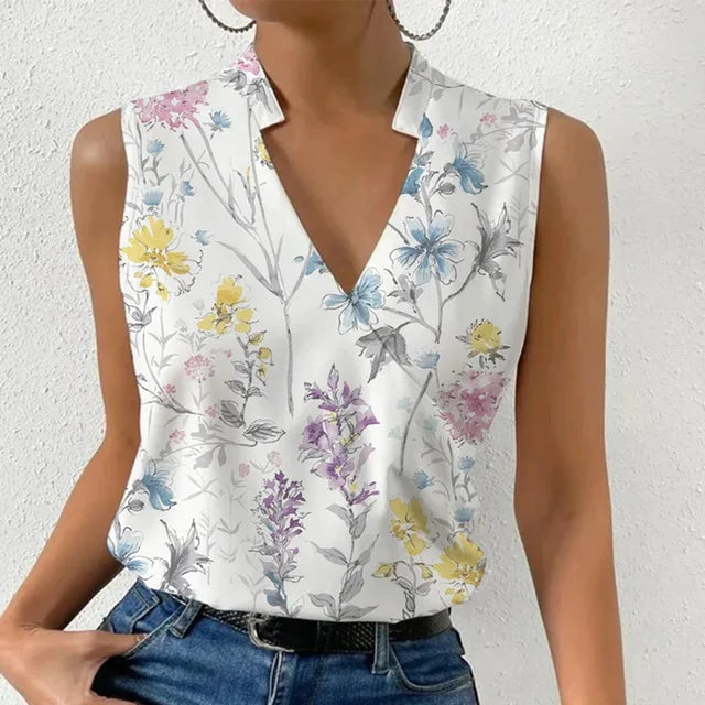 Melanie | Levendige, lichte zomerse casual blouse
