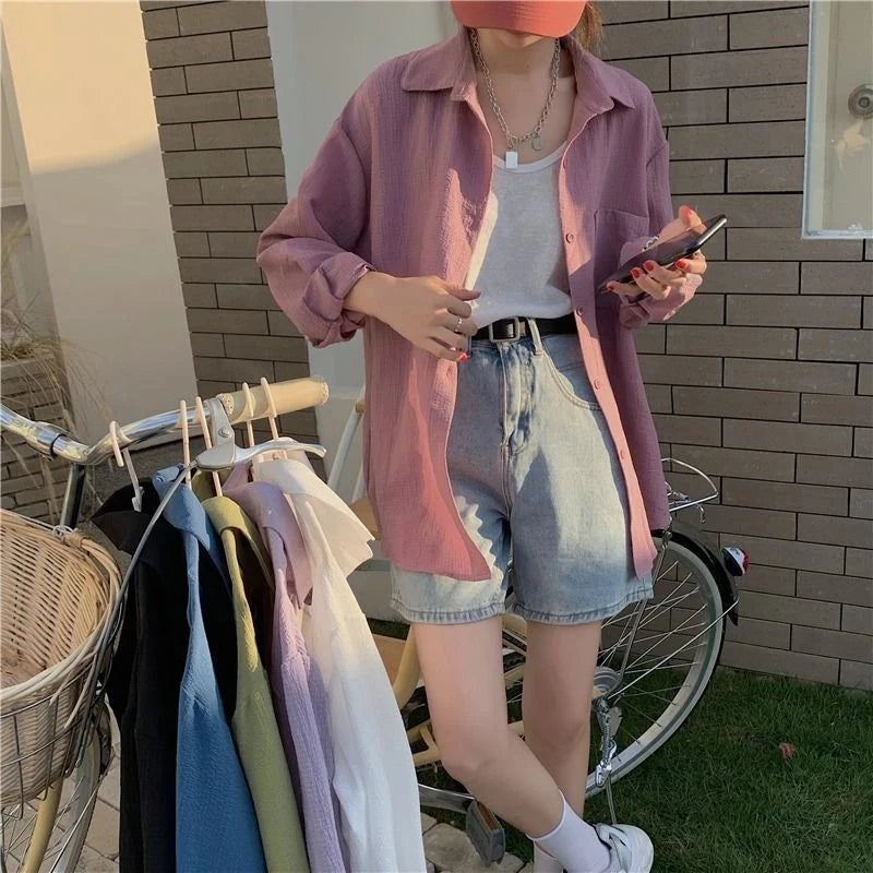 Oversized Groene Blouse - Vintage Stijl