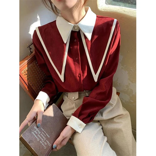 Vintage Chic Chiffon Bluse für Zeitlose Eleganz