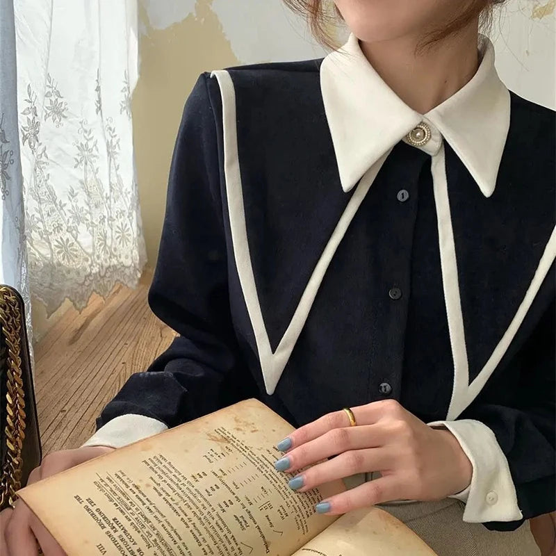 Vintage Chic Chiffon Bluse für Zeitlose Eleganz