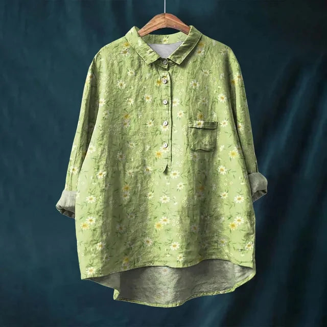 Michelle | Vintage Puff Blouse met Lange Mouwen