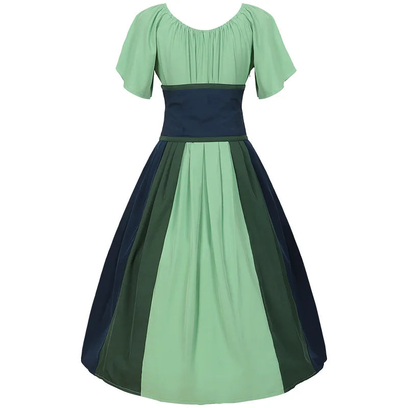 Glorreiches Renaissance Kleid Damen Mittelalterliche Gotische Lange Maxi Retro Kleid Viktorianische Schnürung Party Ballkleid