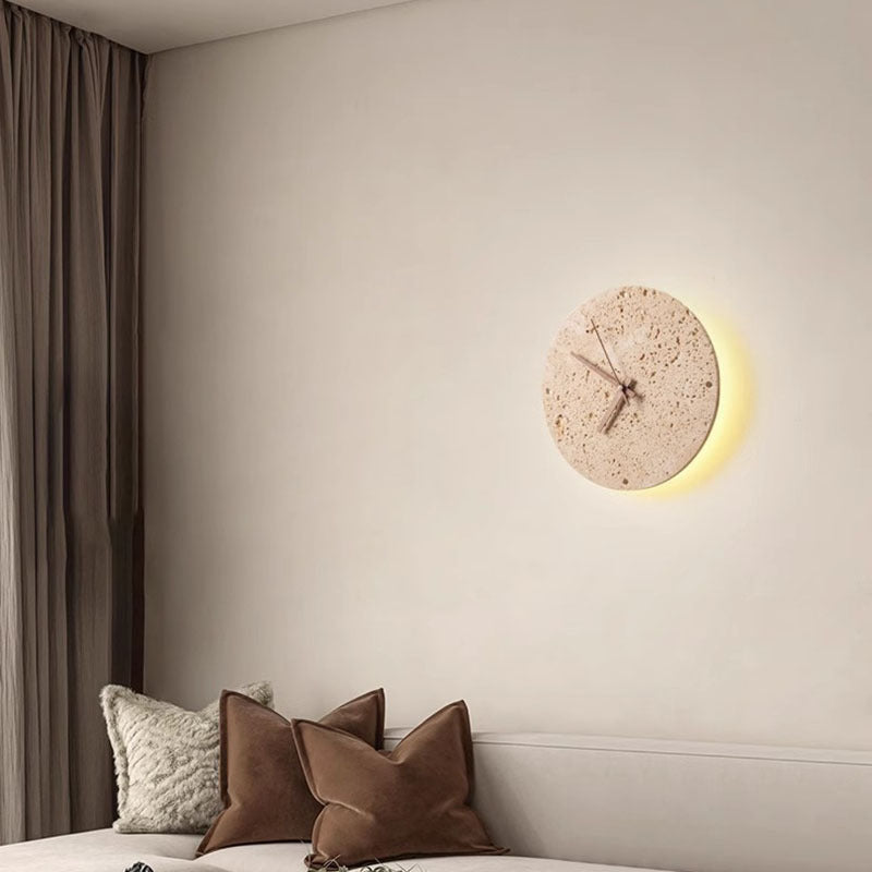 Minimalistische LED Wandklok met Struktureel Design