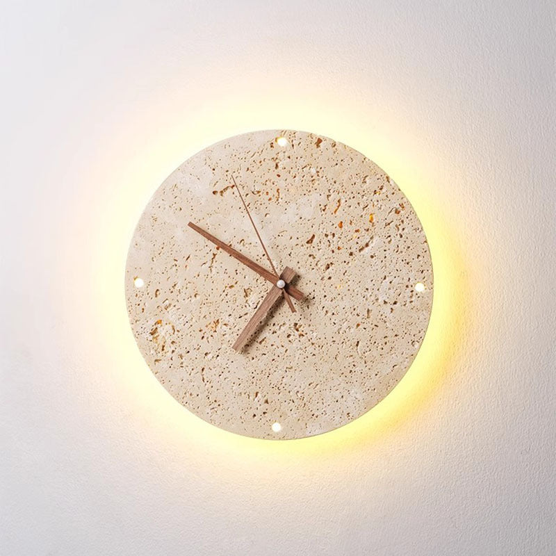 Minimalistische LED Wandklok met Struktureel Design