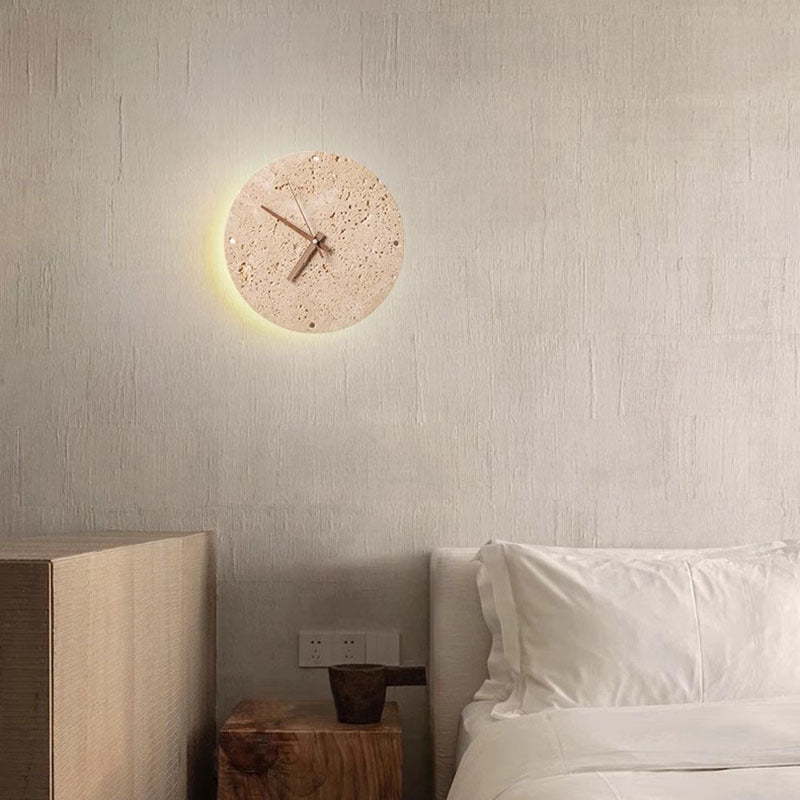 Minimalistische LED Wandklok met Struktureel Design