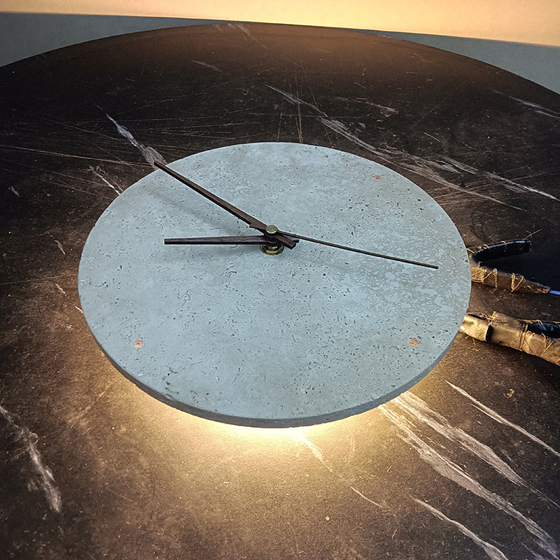 Minimalistische LED Wandklok met Struktureel Design
