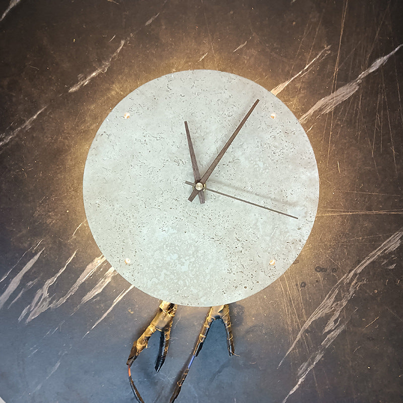Minimalistische LED Wandklok met Struktureel Design